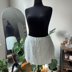 Abercrombie Striped Linen Mini Skort